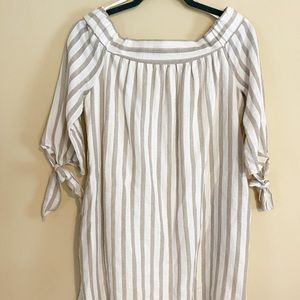 Off the Shoulder Striped dress